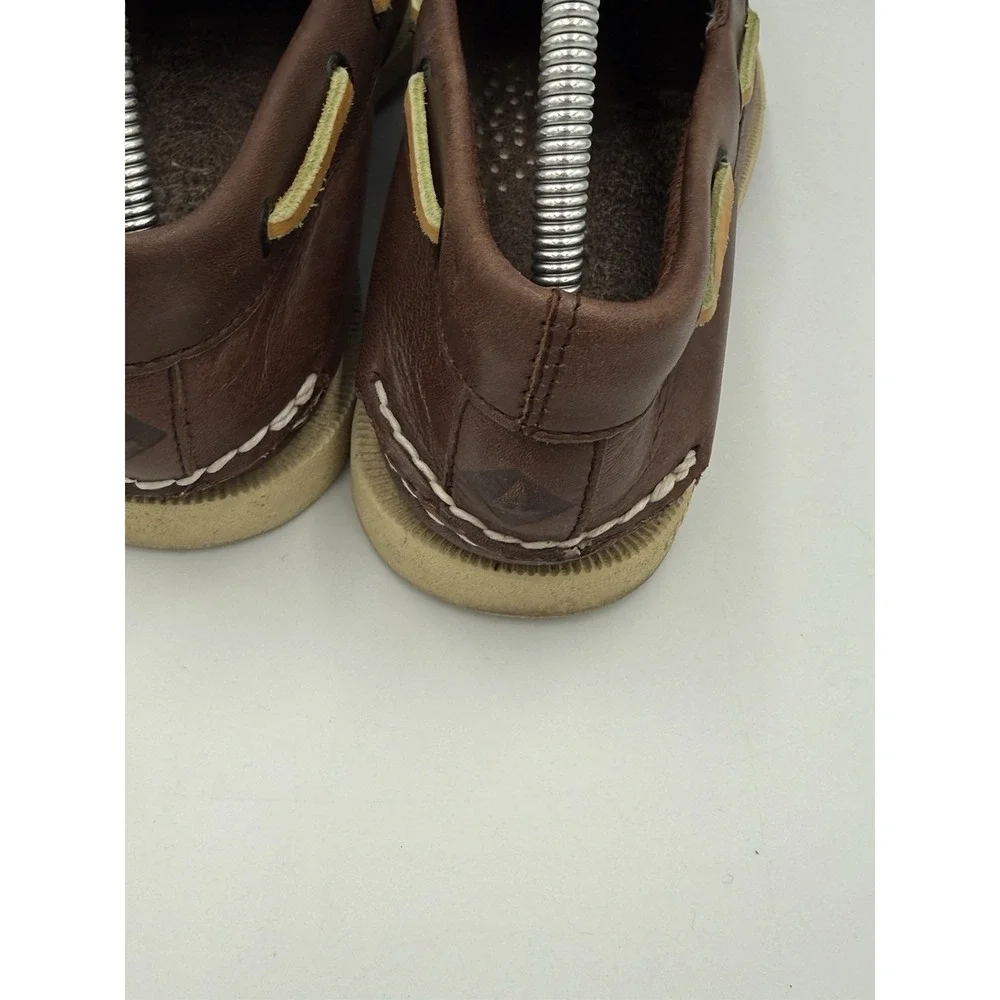 Sperry Top-Sider A/O 2-Eye Leather Boat Shoes Men's 8.5 Wide Dark Brown Non Mark